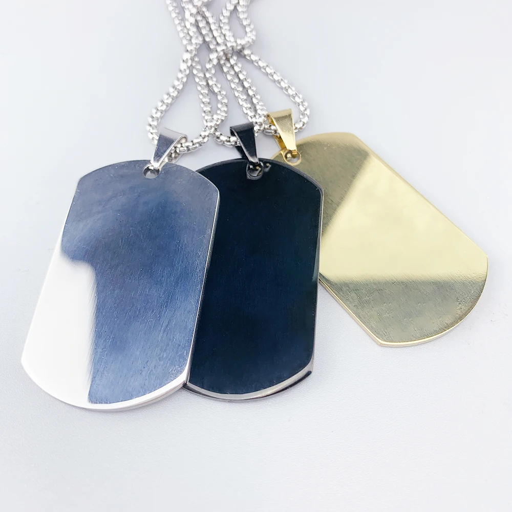 Минималистичное мужское ожерелье с подвеской логотипом на заказ из нержавеющей