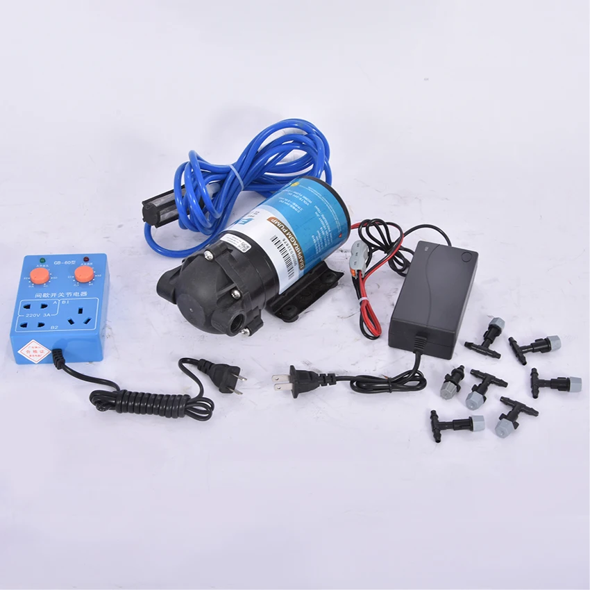 High Pressure Fog Misting Mist Mute Garden Sprayer 14 Single Outlet Aeroponics Pump Manual For Vegetable Flower Planting | Дом и сад