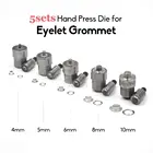 Пресс-форма для ручных инструментов KALASO, 5 комплектов, пресс-формы для ушных втулок, 4 мм, 5 мм, 6 мм, 8 мм, 10 мм