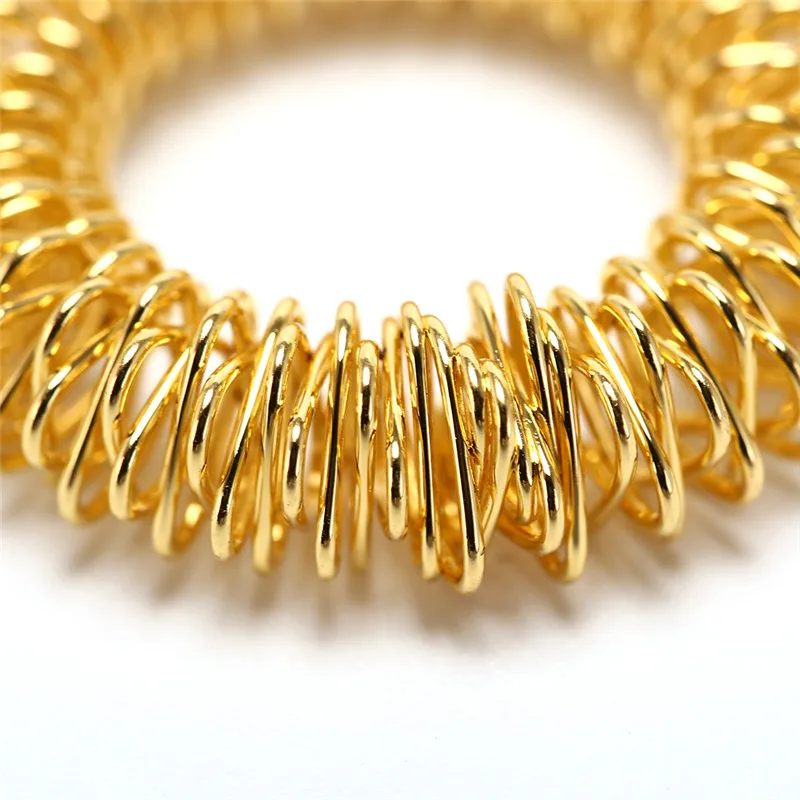 

5Pcs Sliver/Gold Steel Finger Massage Ring Acupuncture Ring Health Care Body Massager Braces Supports High Quality