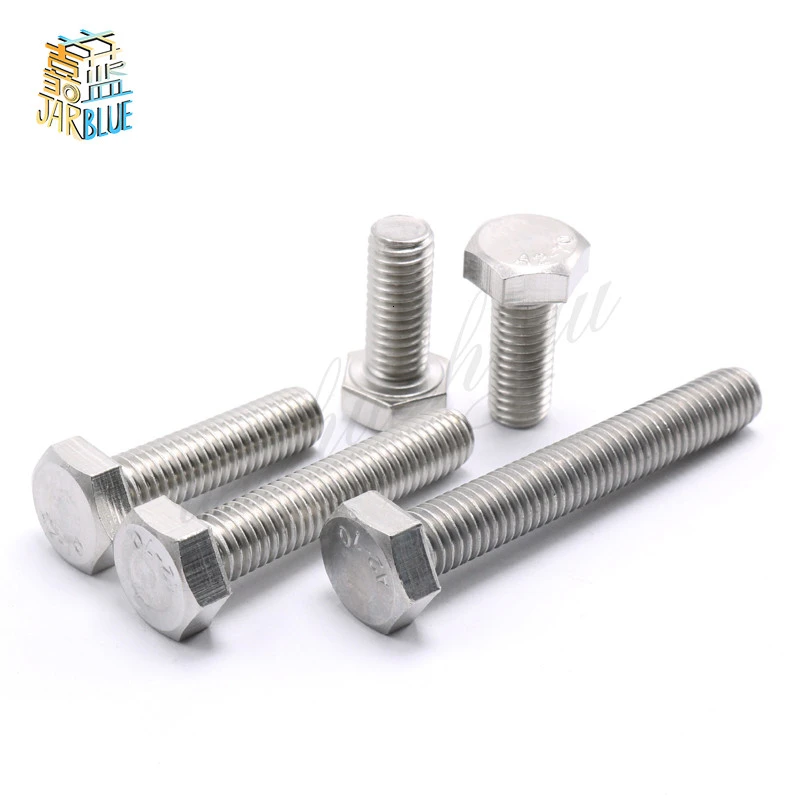 

M14/M16/M18/M20 Stainless Steel Hexagonal Screws Outer Hex Bolt DIN933 Bolts For Electrical Machine Equipment Wheel Construction