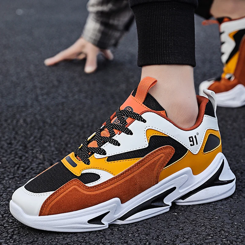 

Fashion Sneakers Men's Mixed Colors Casual Shoes Men Comfort New Shoes Designer Man's Outdoor Breathable Youth Tide Non Leathers