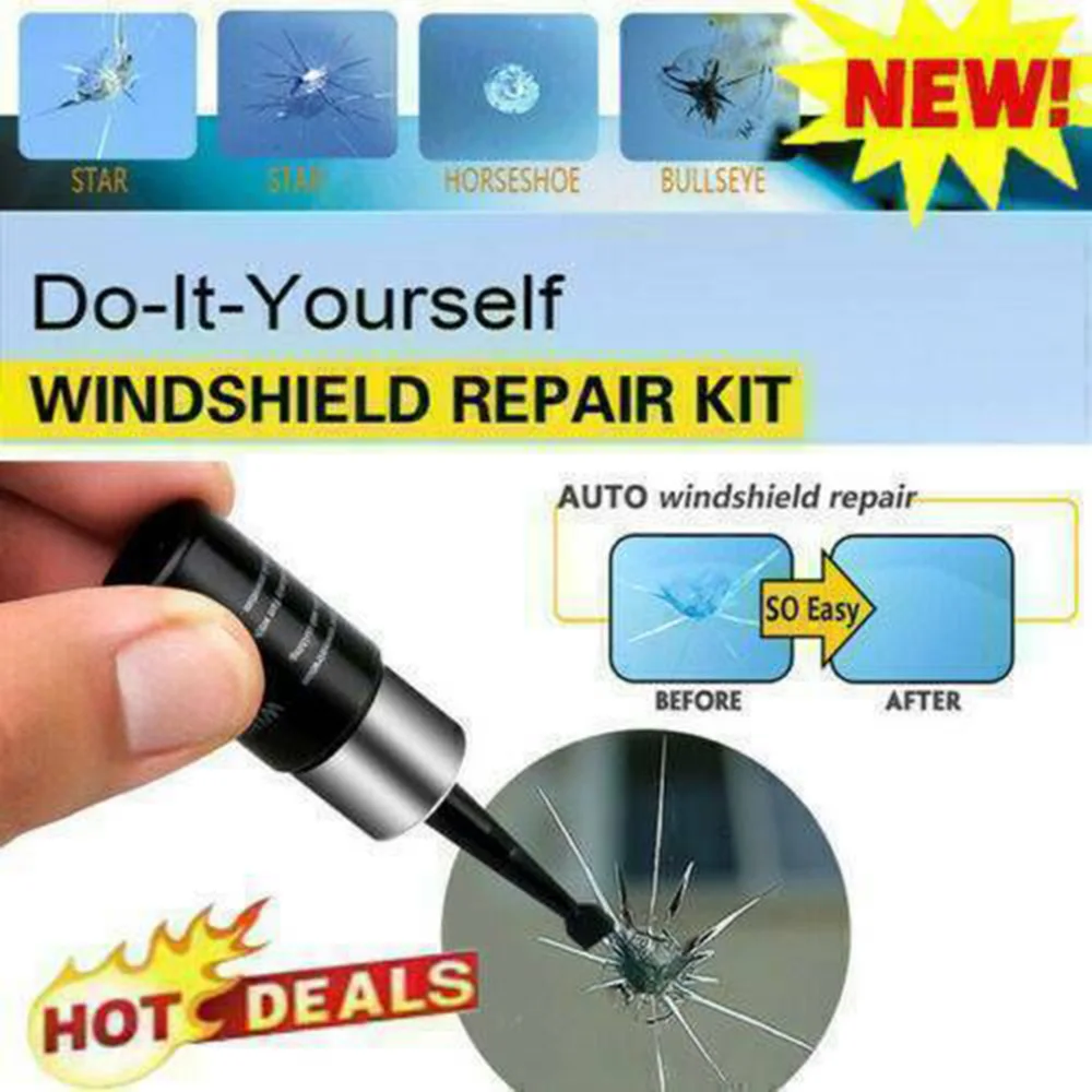 

Fluid Repair Fluid Kit Set Window Crack Car Auto Automotive Glass Repair