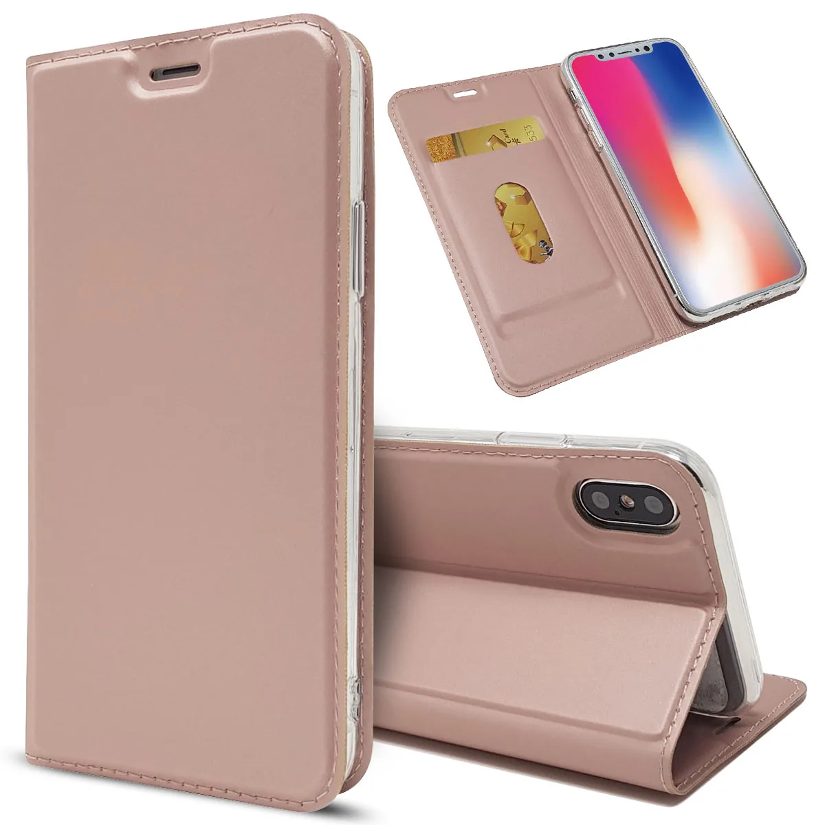 Luxury Magnetic Leather Flip Case For IPhone SE20 8 7 6S Plus Wallet Book Cover 11 12 Pro X XS Max XR Card Stand | Мобильные