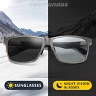 Очки солнцезащитные мужскиеженские для вождения, фотохромные поляризационные квадратные солнечные очки с защитой от синего светильник, 2020