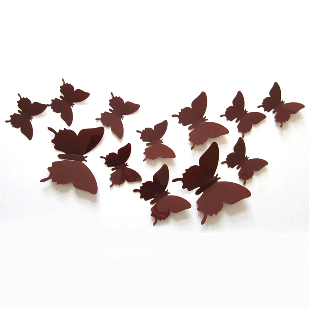 

12PC High Quality Butterflies Wall PVC 3D Stickers For Kids room Party Wedding Home Decor Wall Decals Art Adesivo De Parede