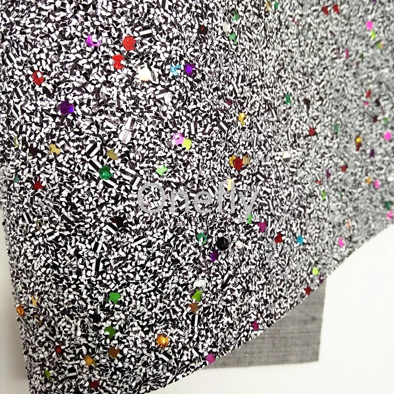 Onefly черная массивная блестящая кожа искусственная ткань простыни мини рулоны