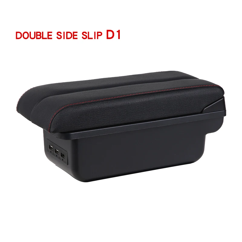 Double side slip Автомобильный подлокотник для центральной консоли, чехол для подлокотника, чехол для хранения, чехол для поручней, аксессуары для автомобиля, аксессуары для Honda fit/jazz 2007 - Название цвета: Double side slip