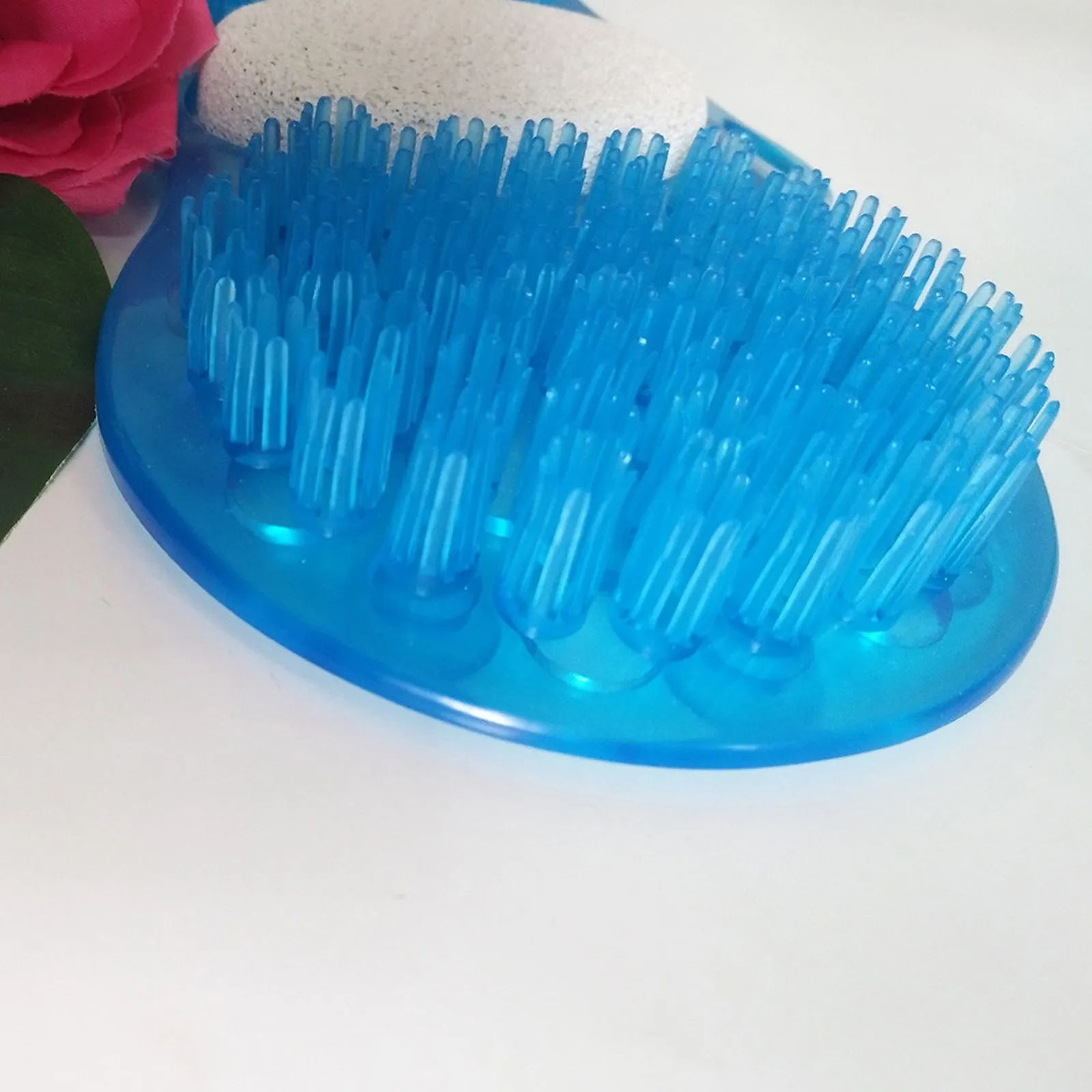 

Bathroom Mats Foot Massager Bathroom Foot Brush Peeled Pumice Wipe the middle pumice can go to the skin 26.5x14x6cm ABS