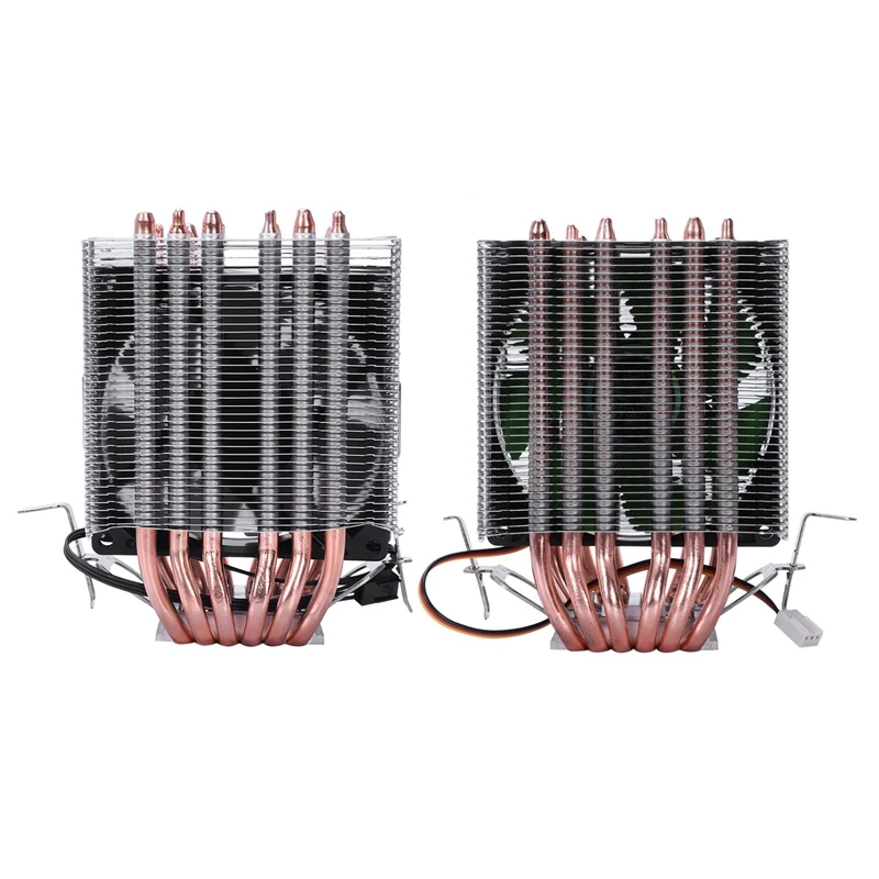 

Lanshuo 6 Heat Pipe 3 Wire Without Light Single Fan Cpu Fan Radiator Cooler Heat Sink For Lga 1155/1156/1366 Cooler Heat S