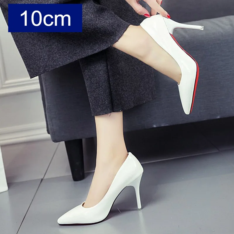 Туфли-лодочки для офиса размера плюс 25 цветов свадебные туфли на высоком каблуке