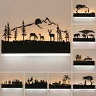 Современная светодиодная настенная лампа со слонами и деревьями, романтический домашний декор, светодиодный настенный светильник для гостиной, спальни, прикроватный коридор