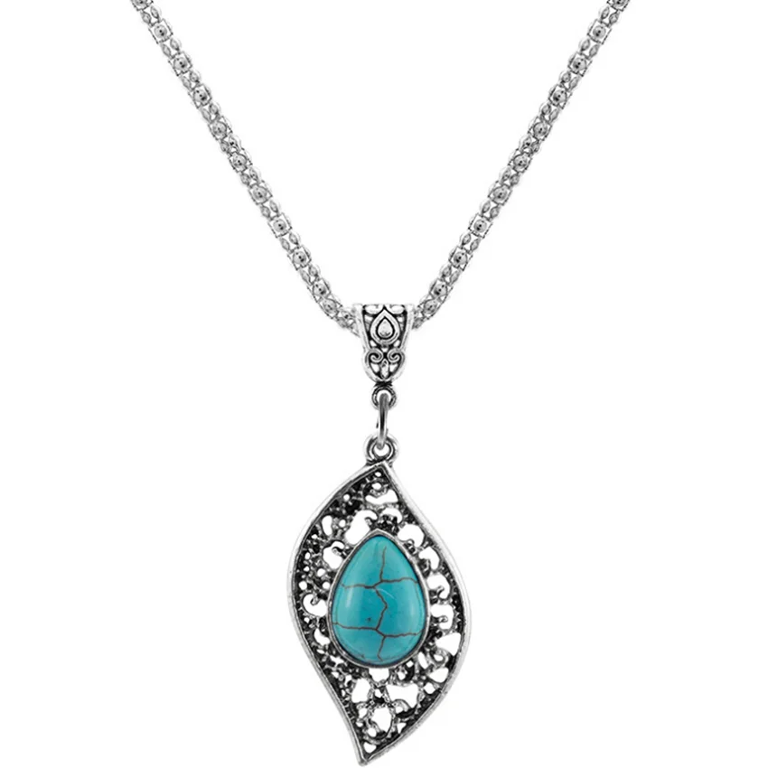 FYJS уникальное ювелирное изделие серебряное покрытие зеленая бирюза камень