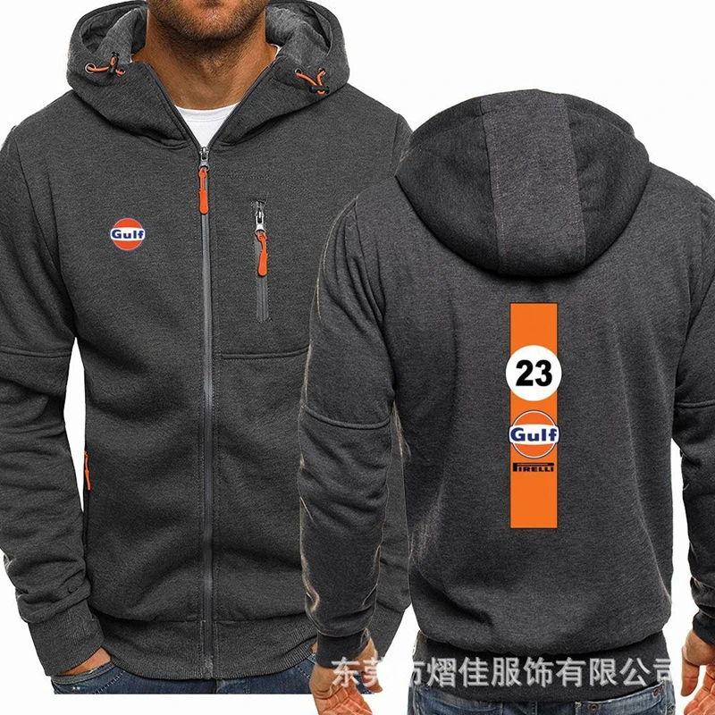 

2021 New Spring Autumn Sweatshirt GULF Men Jacket Streetwear Fleece Zipper Hoodies Hip Hop Harajuku Male Tracksuit