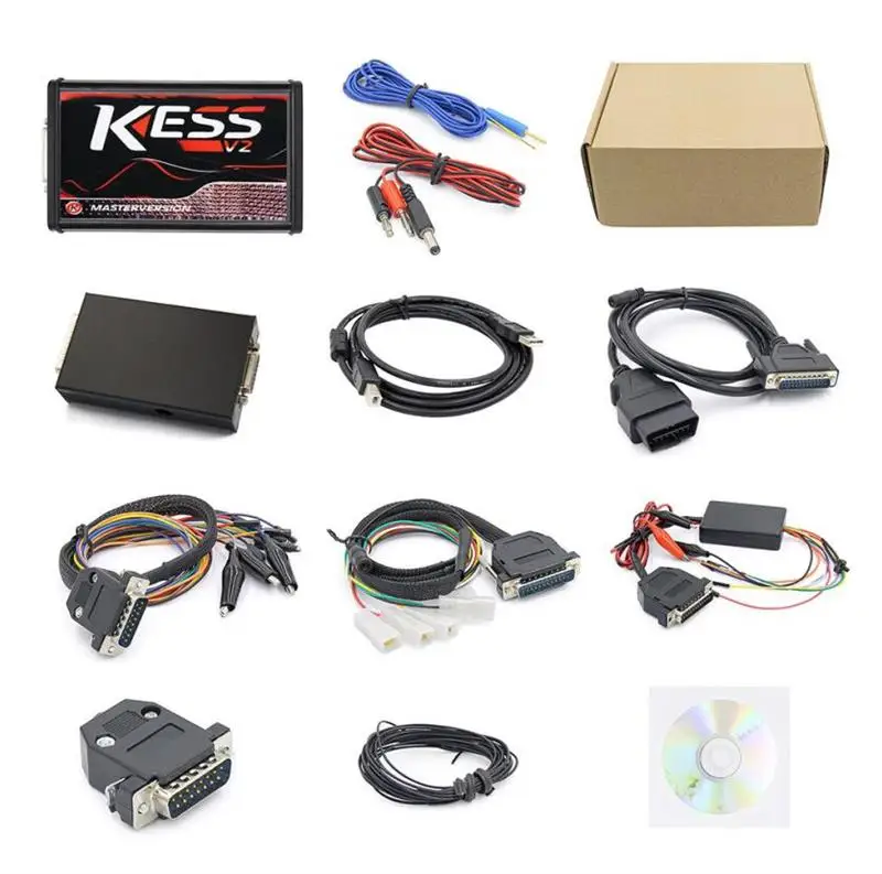 Программатор Kess V2 5 017 OBD2 ECU SW V2.47 V2.23 EU RED OBD 2 KTAG V7.020 комплект для программирования