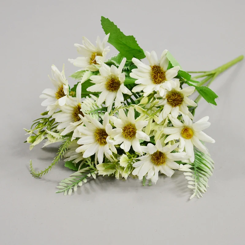 

Simulation Small Chrysanthemum Silk Flower for Home Living Room Decoration Wedding Layout Bouquet Road Leads Daisy