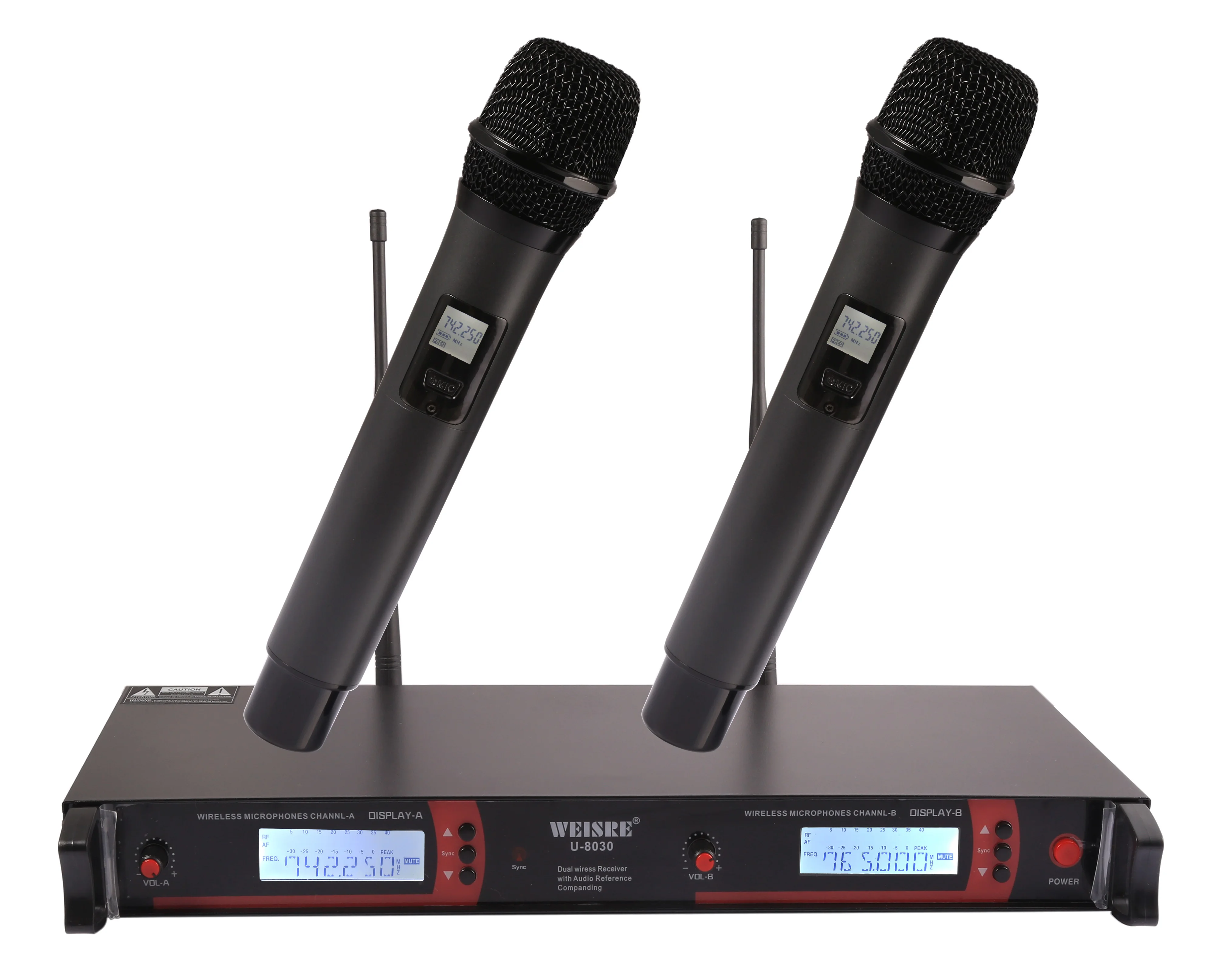 WEISRE профессиональный УВЧ беспроводной микрофон система регулировки частоты с 2
