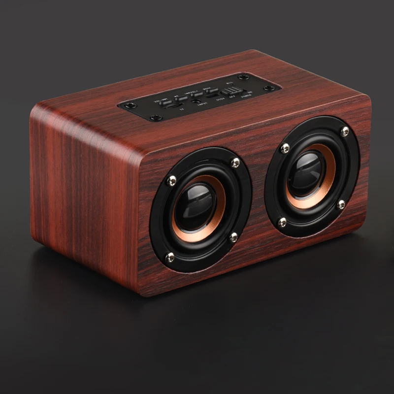 

Bluetooth speakers wooden creative wireless computer outdoor audio W5