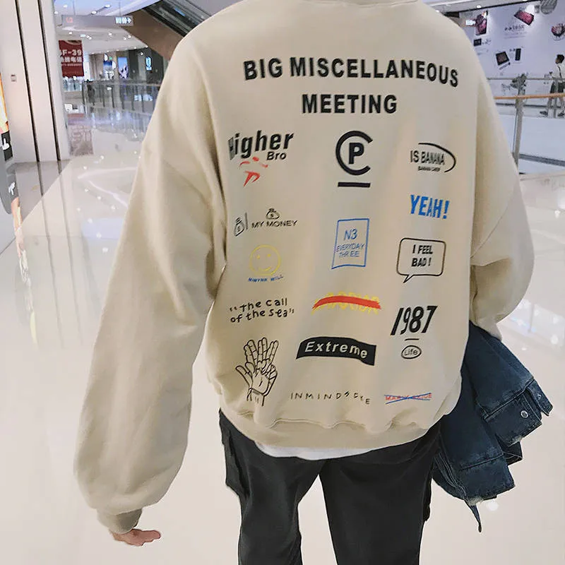 Свитшот мужской/женский однотонный с круглым вырезом | Мужская одежда