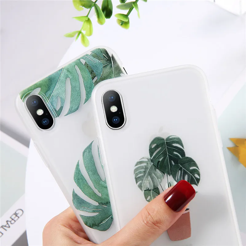 Прозрачный чехол iPWSOO для телефона с растениями в горшке iPhone 11 Pro Max X XS XR Xs