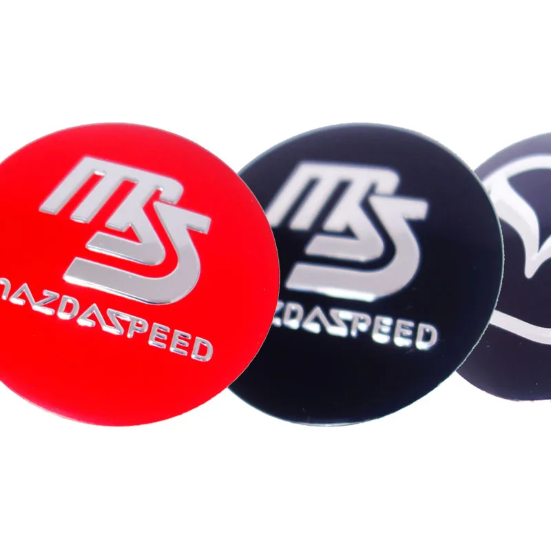 

4pcs 56mm MS logo car emblem Wheel Center Hub Cap auto Rim refit dust-proof badge covers sticker styling