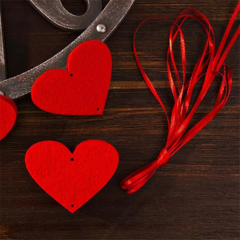 

1sets(16pcs Love) 3M Non-woven Heart Curtain Garland Party Decoration Bridal Shower Wedding Decoration Garland Home Decor-S
