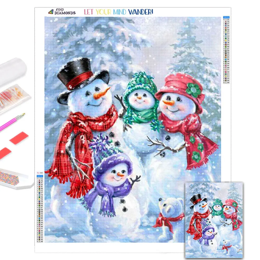 

Бриллиантовый рисунок Рождество Снеговик наборы для вышивки крестом Алмазная вышивка мозаика картина Стразы домашний Декор рождественски...