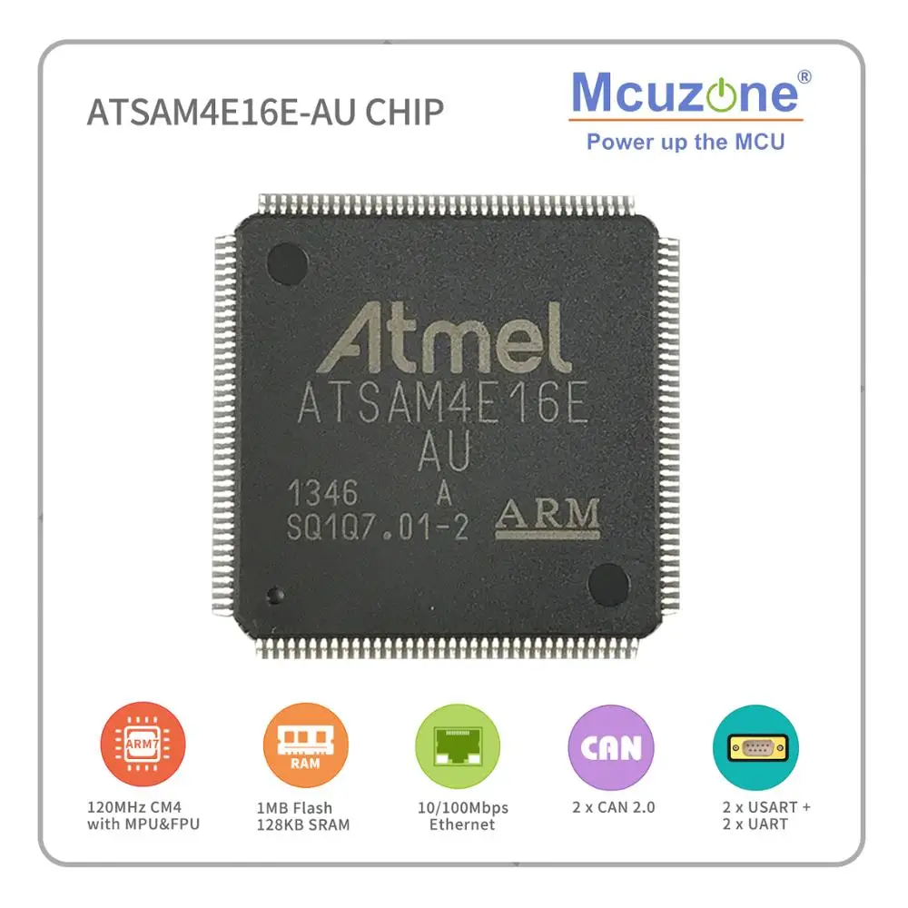 Флэш чип ATSAM4 120 МГц флэш интерфейс USB UART CAN 485 TF NAND RTC TFT LCD SAM4E16E SAM4E|Аксессуары для