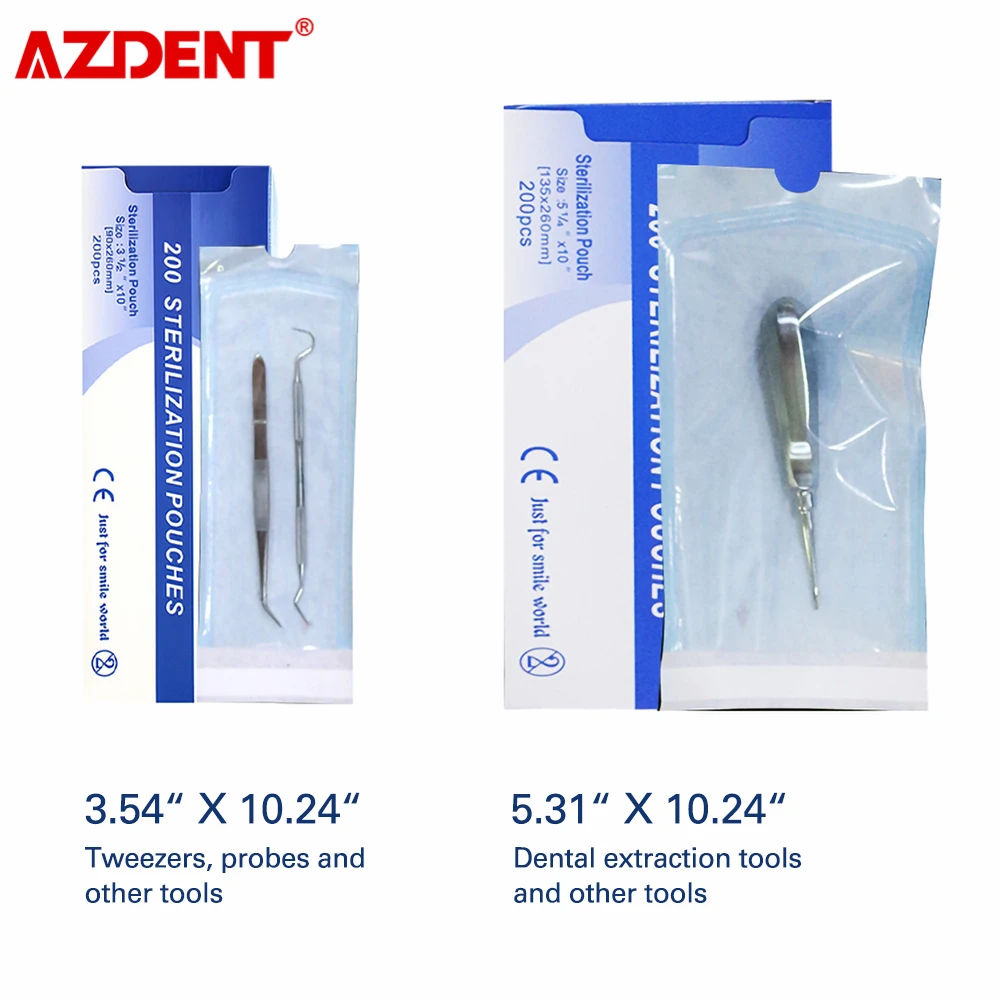 Медицинские пакеты для стерилизации 200 шт в коробке высокотемпературные оксидом