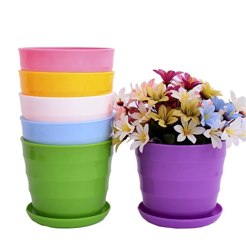 Цветочный горшок Квадратный пластиковый плантатор садовый стол домашний декор