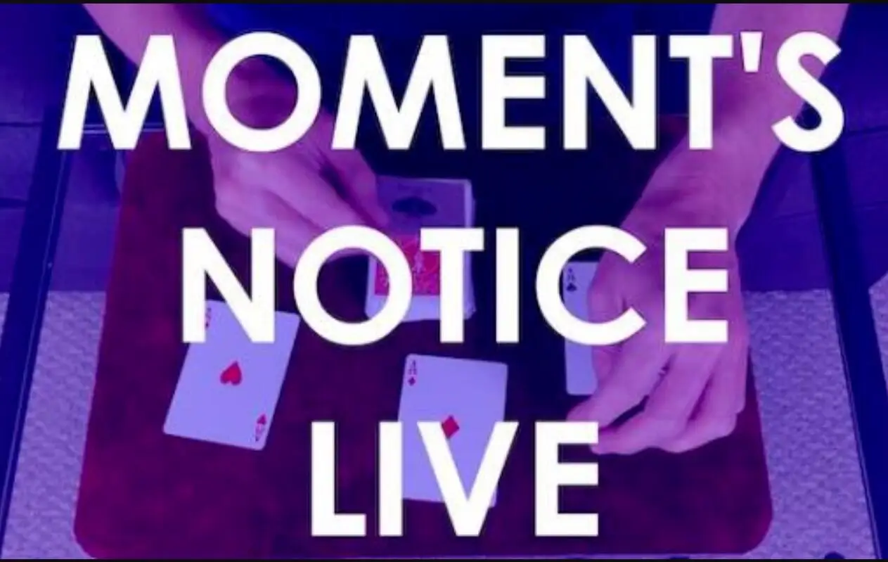 

2020 Moment's Notice Live by Cameron Francis , magic tricks- (magic instruction )