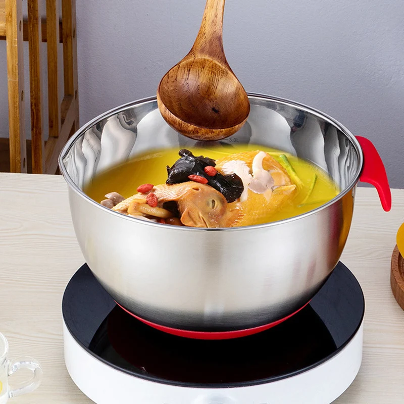 Многофункциональная чаша из нержавеющей стали для приготовления салата со