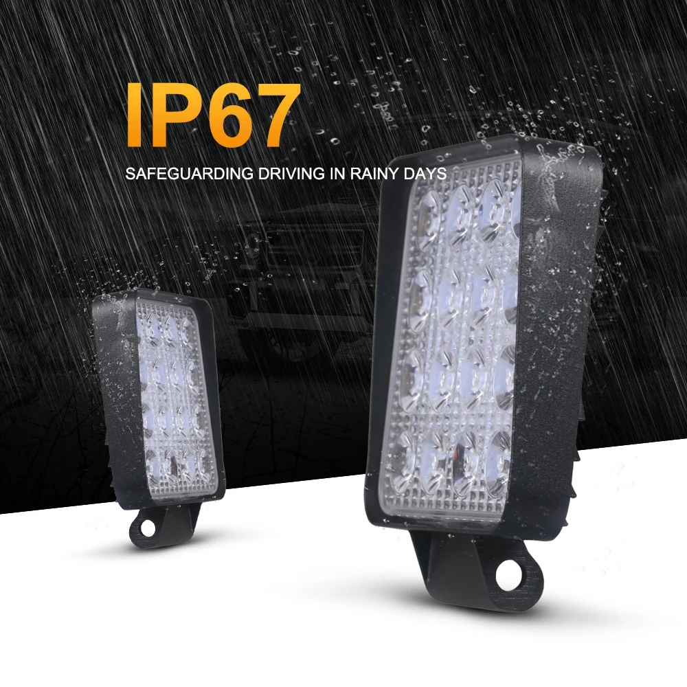 Nlpearl 2x4 дюймов Автомобильный светильник в сборе 42 Вт 48 Вт светодиодный противотуманный светильник s для грузовиков Рабочий СВЕТОДИОДНЫЙ светильник для 4x4 внедорожника ATV UTV трактор 12 В 24 В