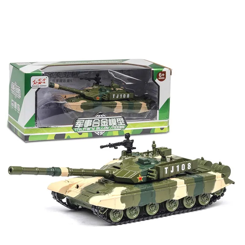Зеленый 1/32 99 Тип главный боевой танк модель игрушечного транспортного средства моделирование сплав задний светильник звук детские игрушки для детей - Цвет: Зеленый