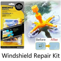 car windshield repair kit glass repair tool quick fix car cracked glass resin sealer window screen scratch crack repair