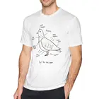 Футболка мужская классическая с короткими рукавами, смешная с принтом голубей, птиц, анатомии голубей, 4xl