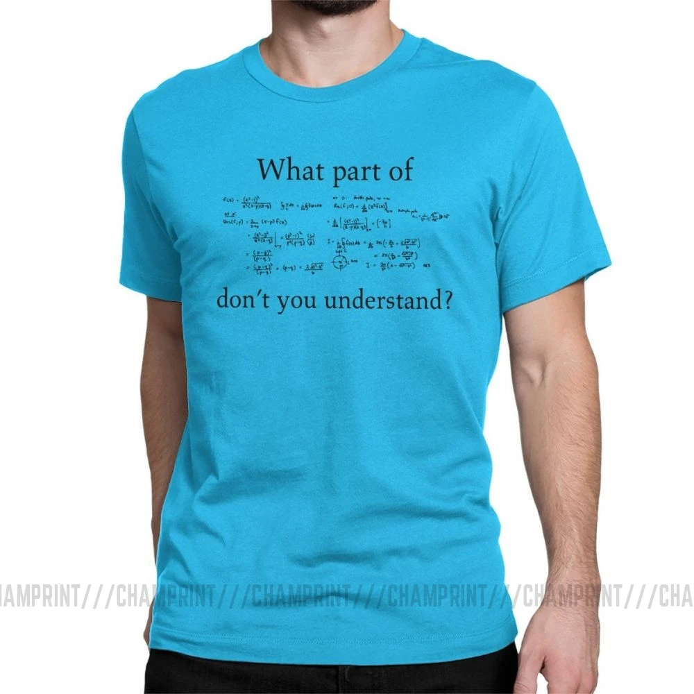 What Part Don't You Survey Math, модные футболки для мужчин, с юмором, умник, короткий рукав, футболки, хлопок, футболка с круглым вырезом - Цвет: Королевский синий