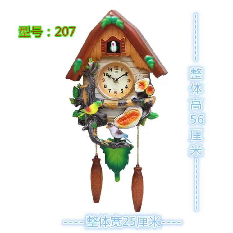 

3D Cuckoo Wall Clock Cartoon Pendulum Bedroom Wall Watch Children's Room Gift Ideas Relojes De Pared Home Decoration DD55WC