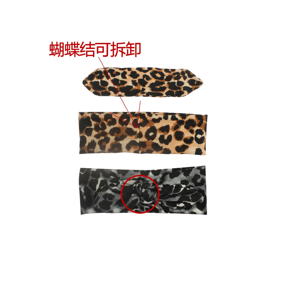 Новая красивая повязка на голову с бантом и леопардовым принтом для маленьких