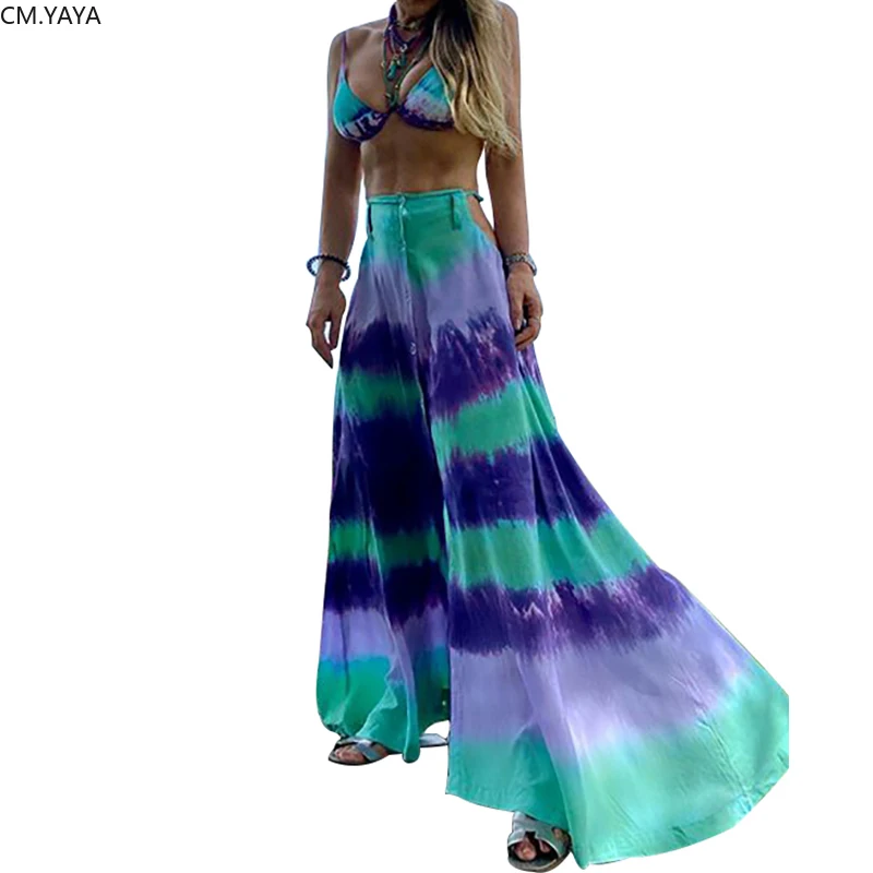 Летние женские комплекты одежды 2020 комплект из бюстгальтера с принтом + юбки