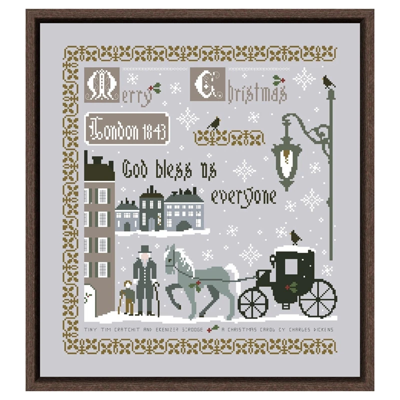 Black magician and carriage cross stitch kit cotton thread 18ct 14ct 11ct silver canvas stitching embroidery DIY