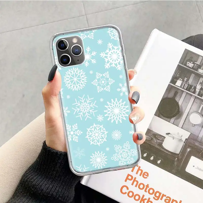 snowflake Winter white snow Christmas Phone Case For Apple iPhone 11 14 13 12 Pro XS Max XR X 7 8 6 6S Plus Mini 5 5S SE Soft