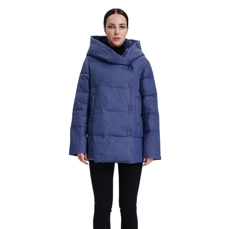 

Short Women Down Jacket Plus Size Quilted Coat Cotton Hood parka Size Fluff Clothes Lightweight Spring Waterproof Outwear 18-267