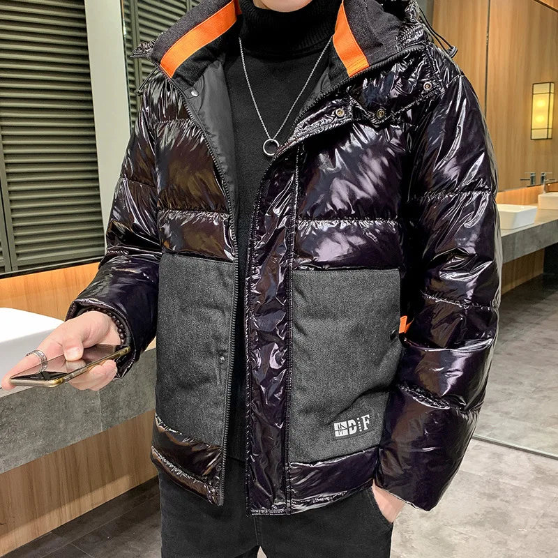 

Модная Мужская парка с капюшоном, двубортная Толстая теплая ветрозащитная зимняя уличная куртка, горячая Распродажа, качественное Мужское ...