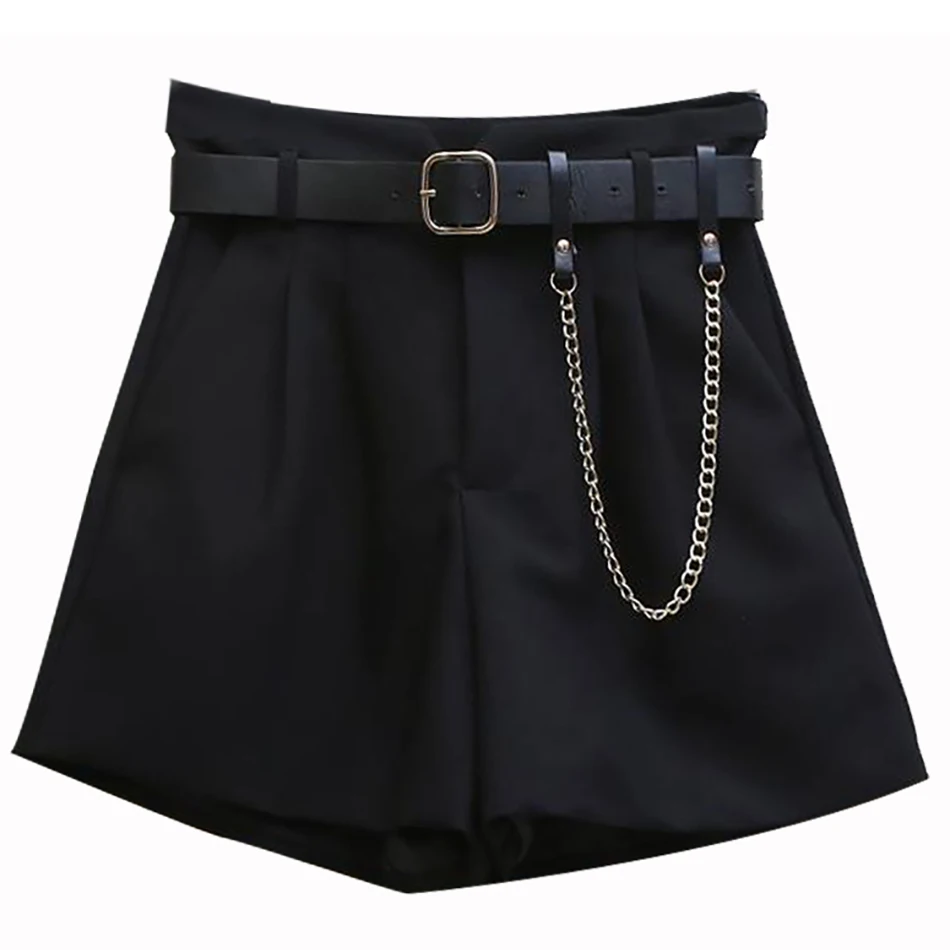 

2021 New Summer Casual Women's Shorts High Waist Comfortable Wild Fashion Shorts With Belt Elegant Sexy Slim Wide Leg Shorts