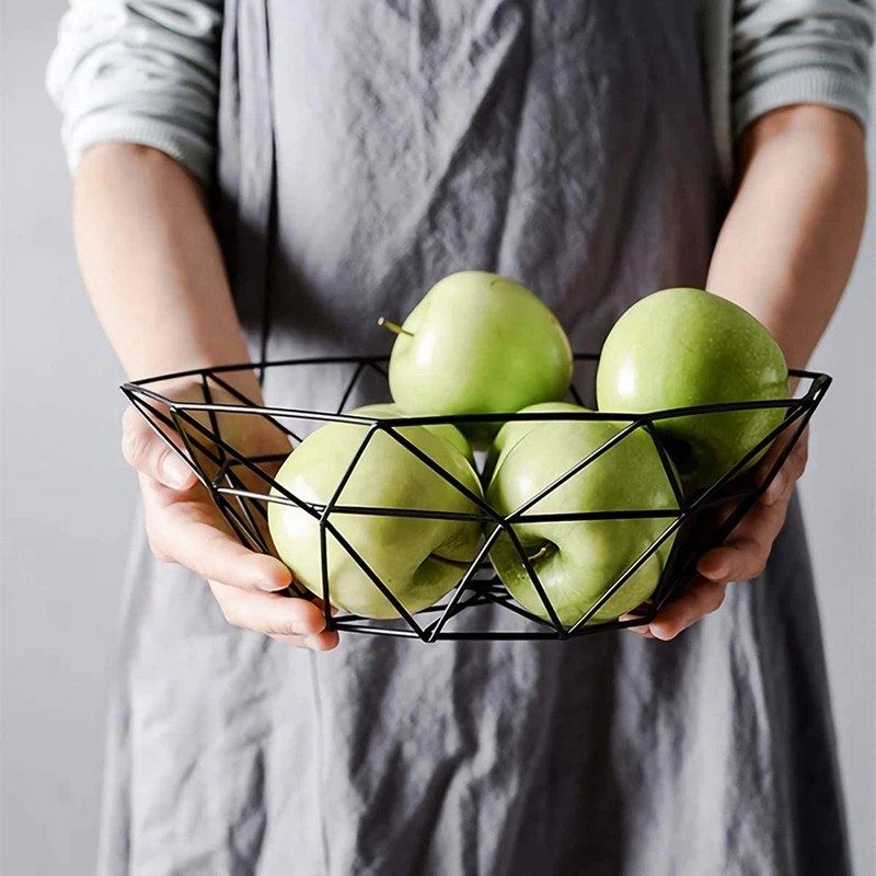 

1x Kitchen Cabinet Counter Shelf & 2 Pack Metal Wire Fruit Bowl,Storage Baskets