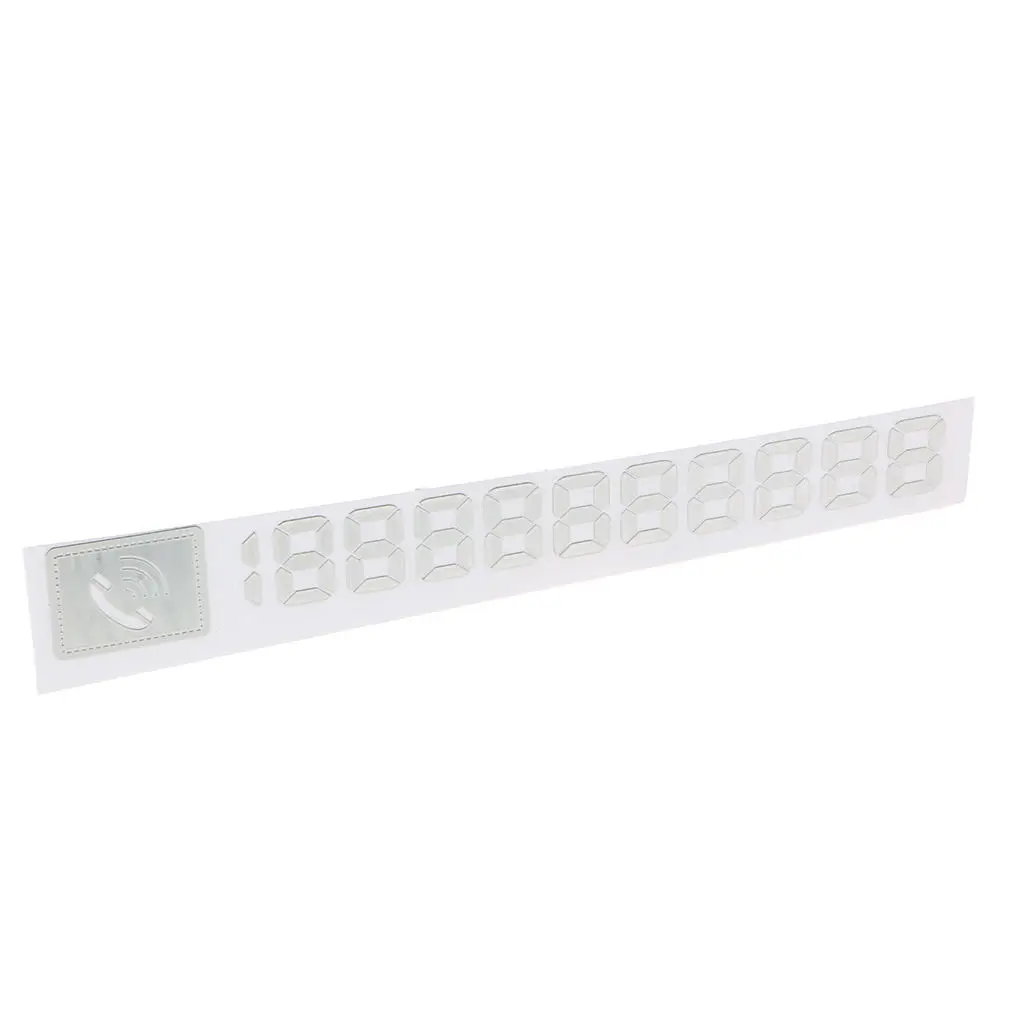 

Car Luminous Temporary Parking Card With Sucker And Phone Number Card Plate