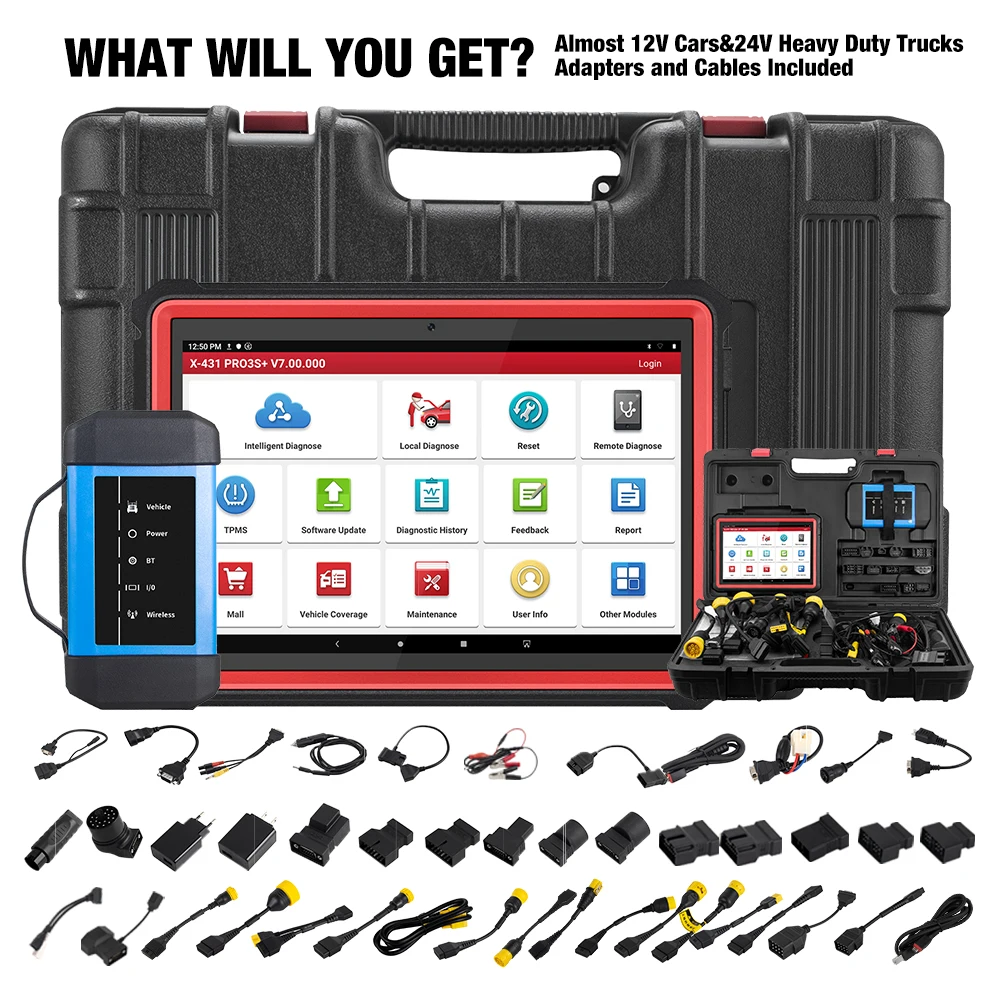 

Auto diagnostic Scanner Car Full System Scan tool WIFI OBD OBD2 Code Reader Scanner X431 V+ PRO LAUNCH X431 PRO3S+ 10.1