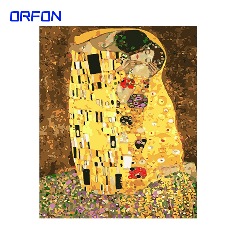 ORFON рамка Gustav Klimt Der Kuss картина по номерам сочетание уникальный подарок настенная