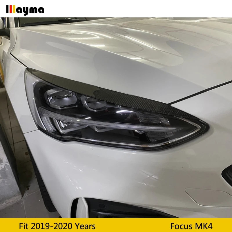 Передние фары из углеродного волокна для Ford Focus MK4 2019-2020 декоративные наклейки на